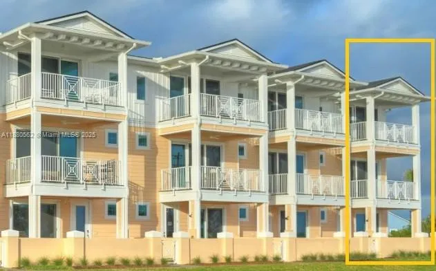 a front view of a residential apartment building