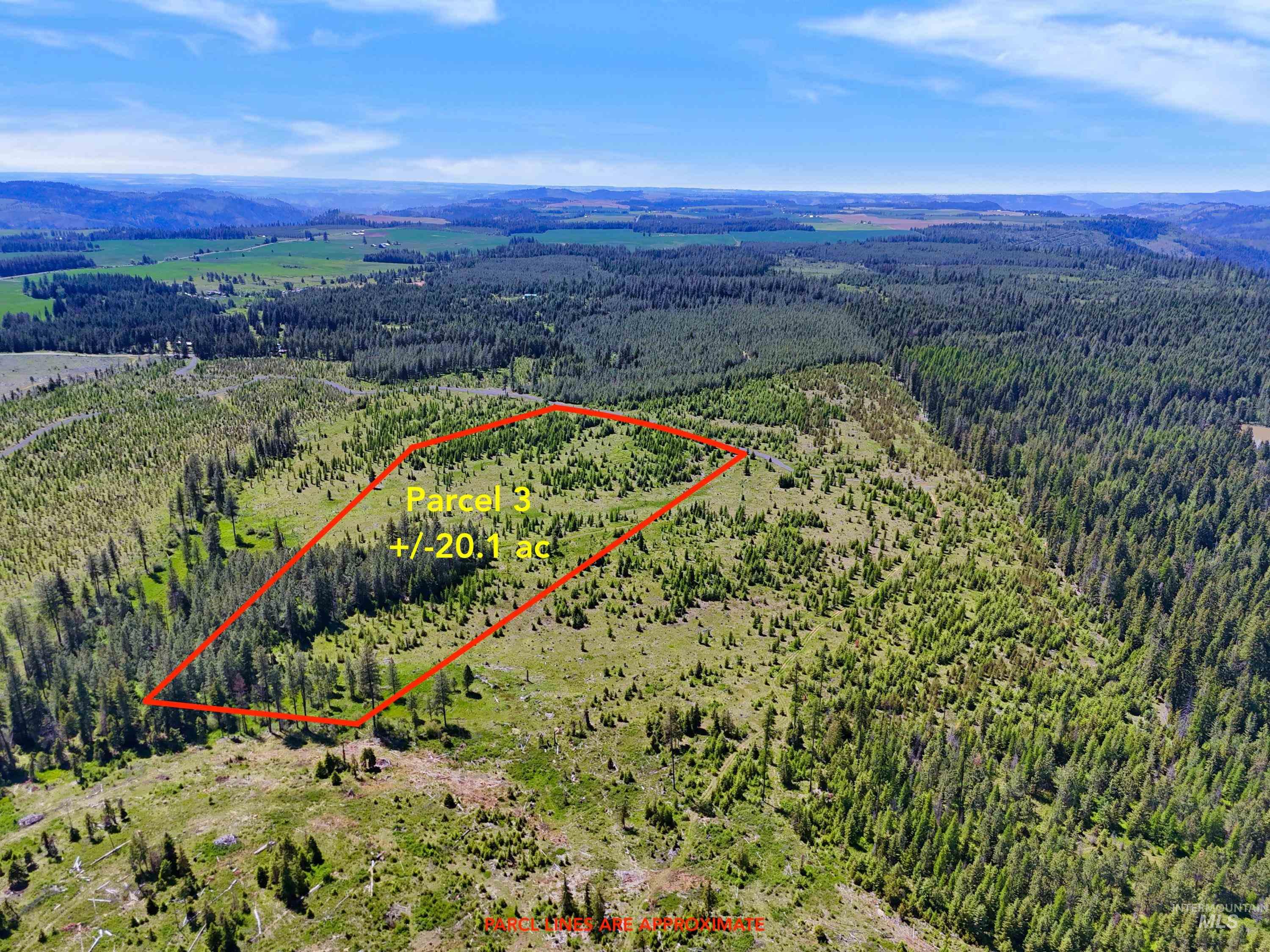 0 Timberline Heights Weippe, ID 83553 - Photo 2 of 16 View of property location with property boundaries highlighted and a mountainous background