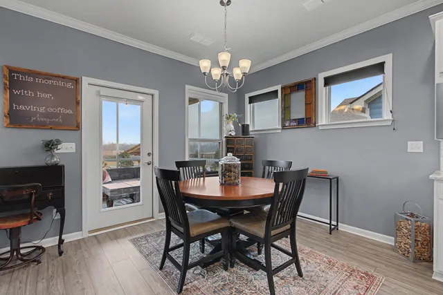 a living room with furniture and a couch