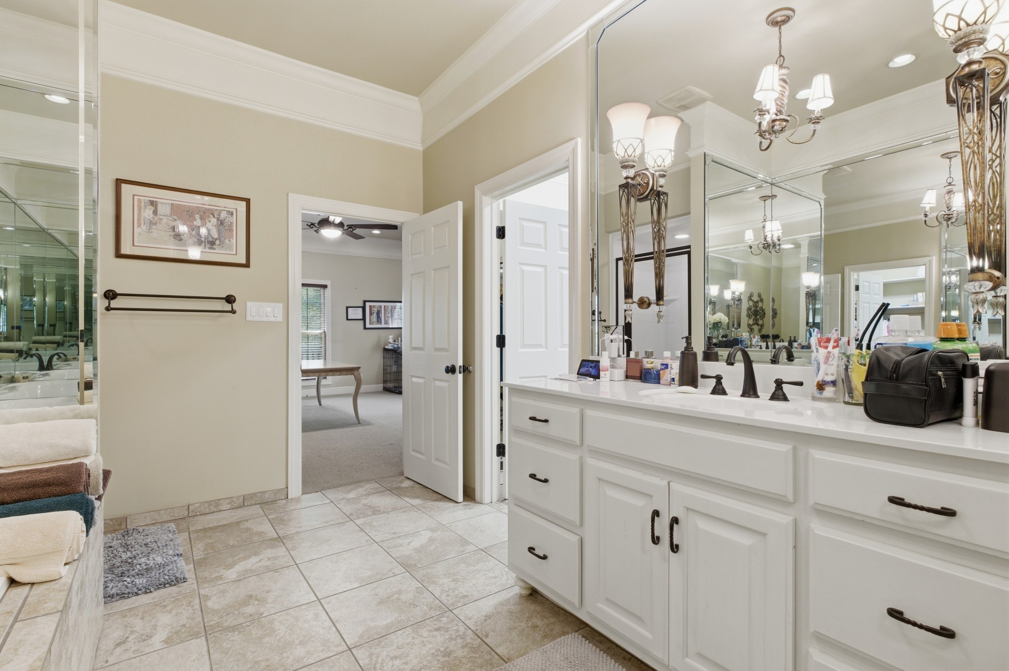 1605 Puryears Bend Road Hartsville, TN 37074 - Photo 14 of 63 a spacious bathroom with a sink a mirror and a shower