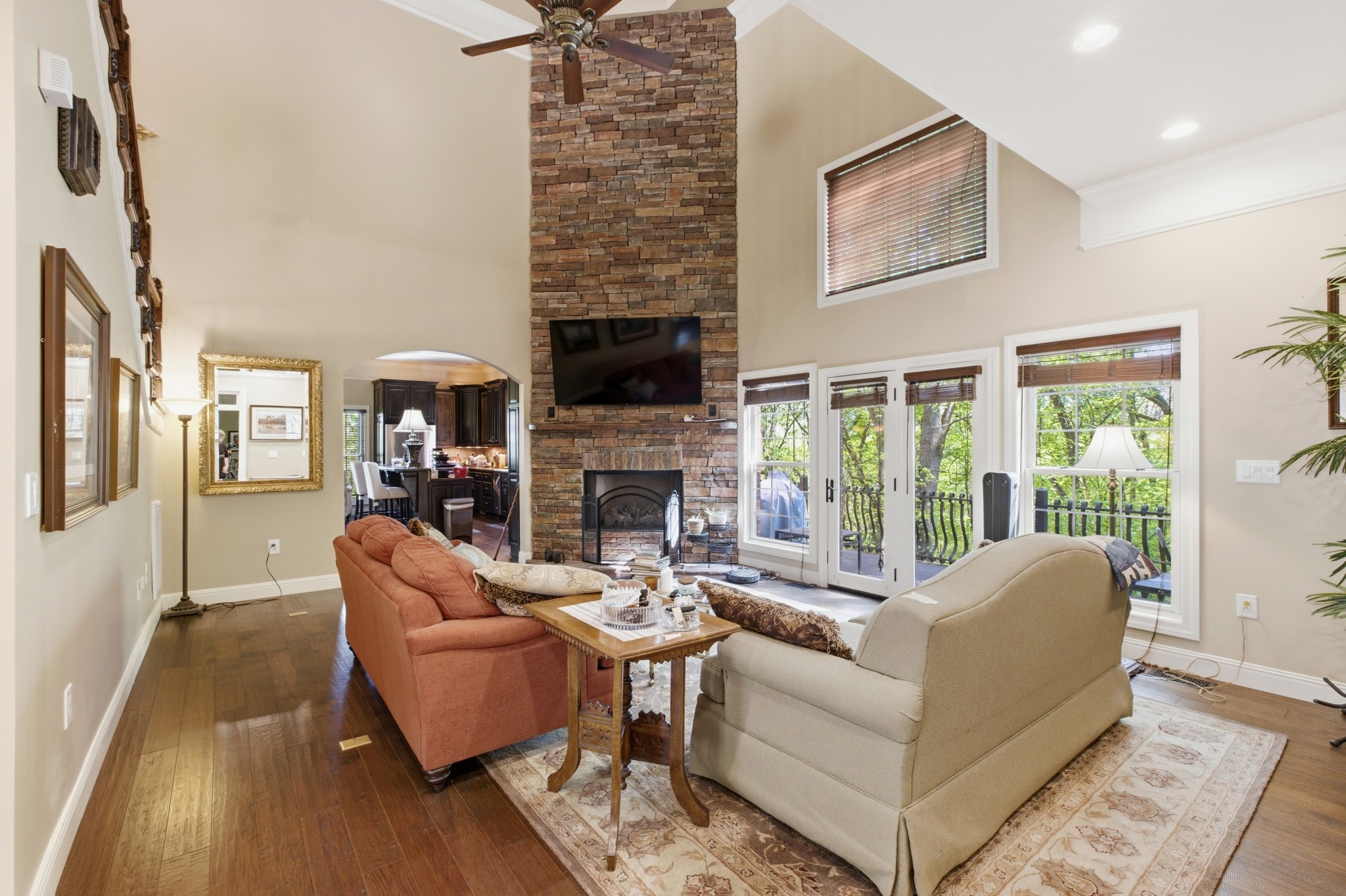 1605 Puryears Bend Road Hartsville, TN 37074 - Photo 28 of 63 a living room with furniture and a fireplace