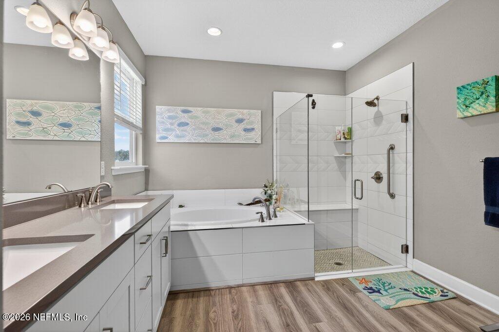 12 Wards Ravine Way St. Johns, FL 32259 - Photo 49 of 73 a bathroom with a double vanity sink mirror and double