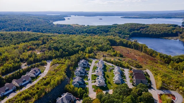 an aerial view of multiple house