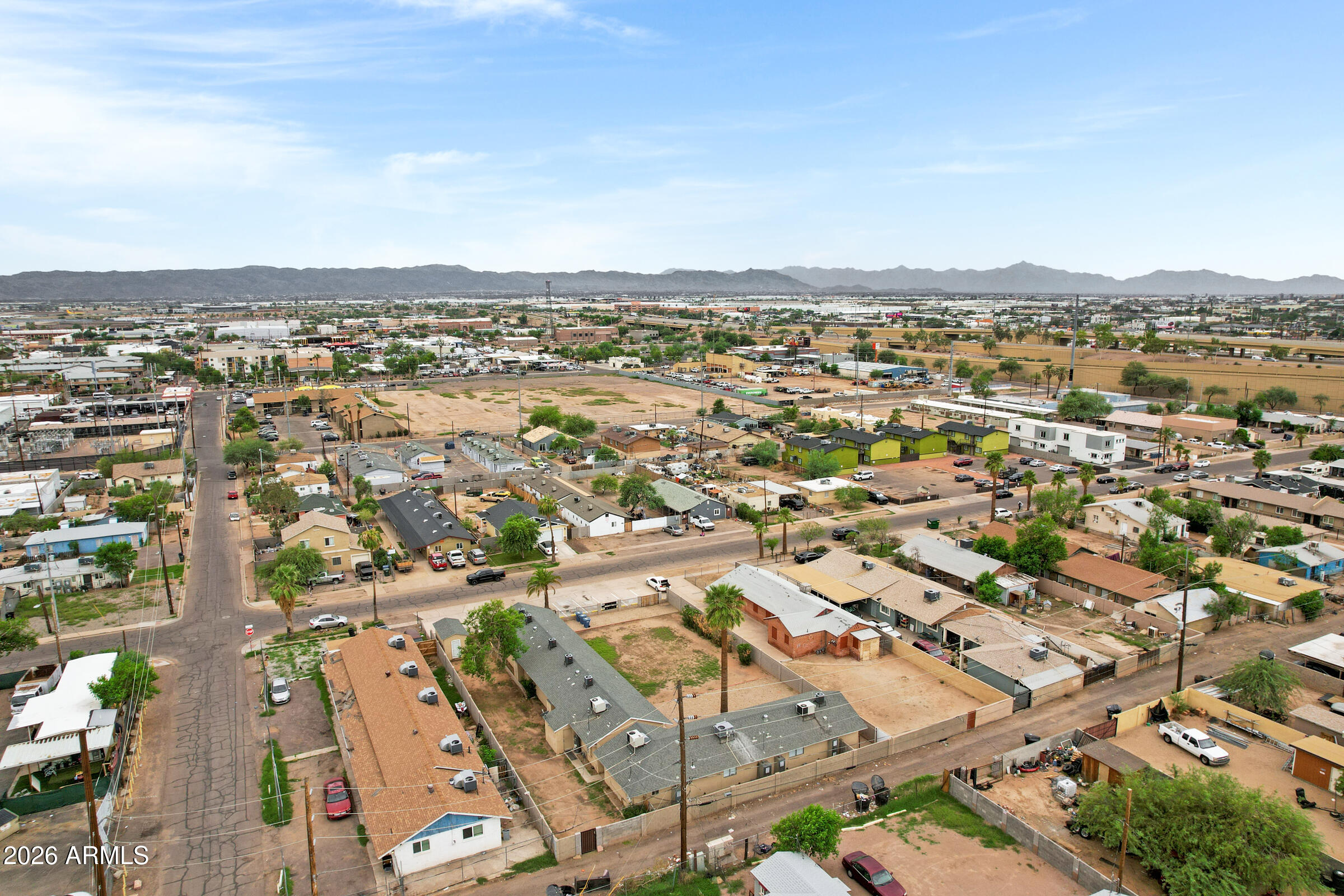 2238 East Taylor Street Phoenix, AZ 85006 - Photo 53 of 57 an aerial view of a city with lots of residential buildings