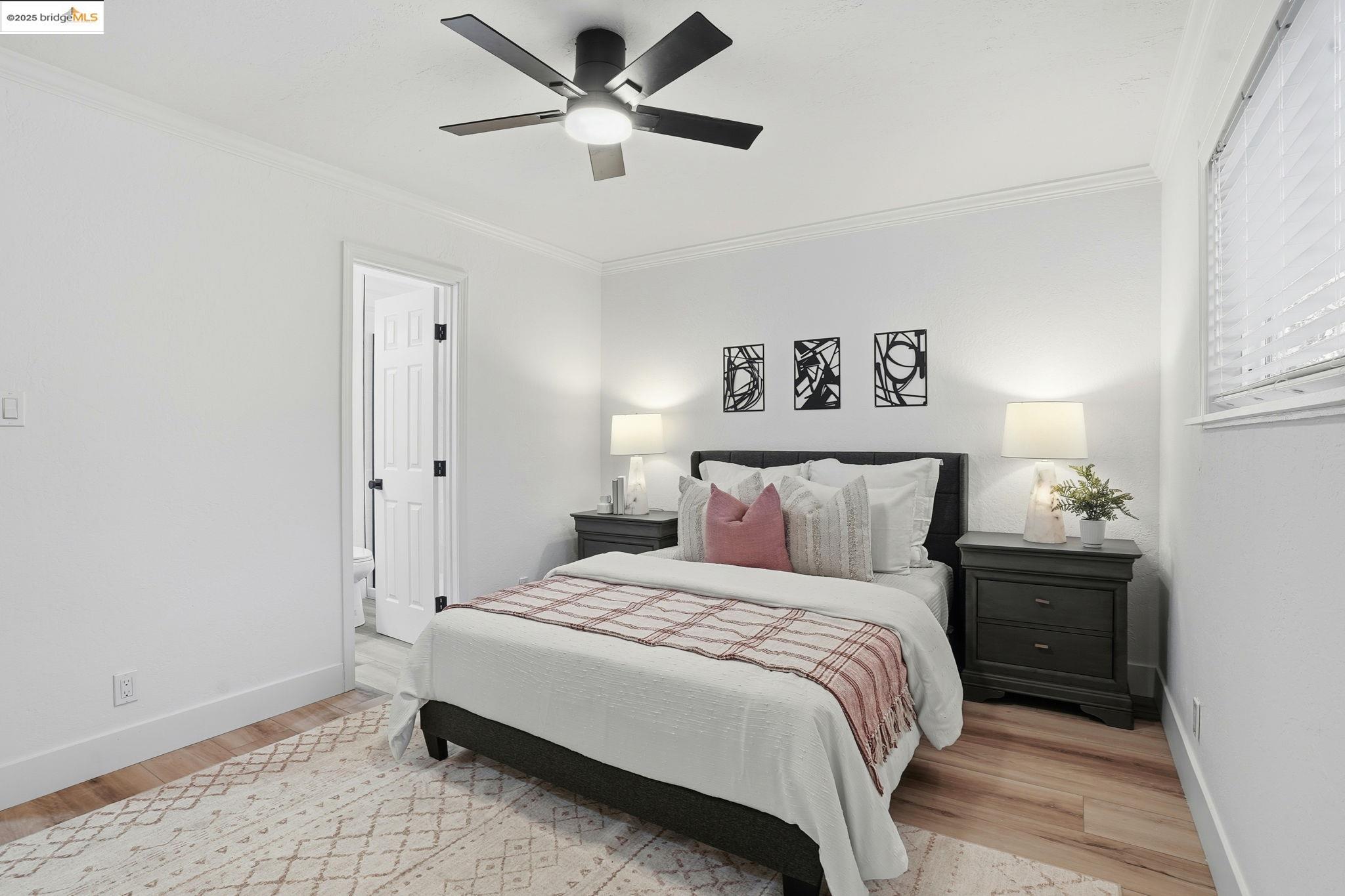 168 High Street Pacheco, CA 94553 - Photo 25 of 33 a bedroom with a bed and a ceiling fan