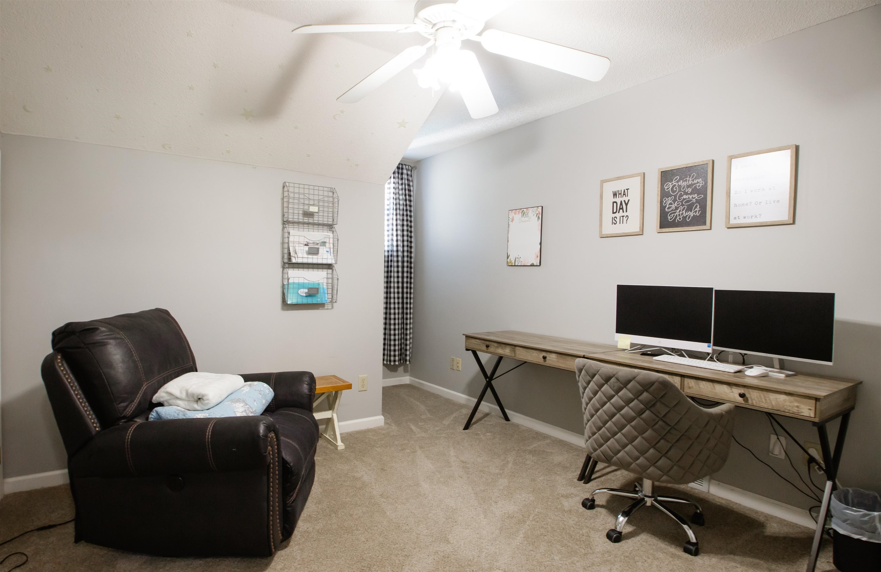 74 Huffman Road Brighton, TN 38011 - Photo 25 of 28 Office with carpet flooring and ceiling fan