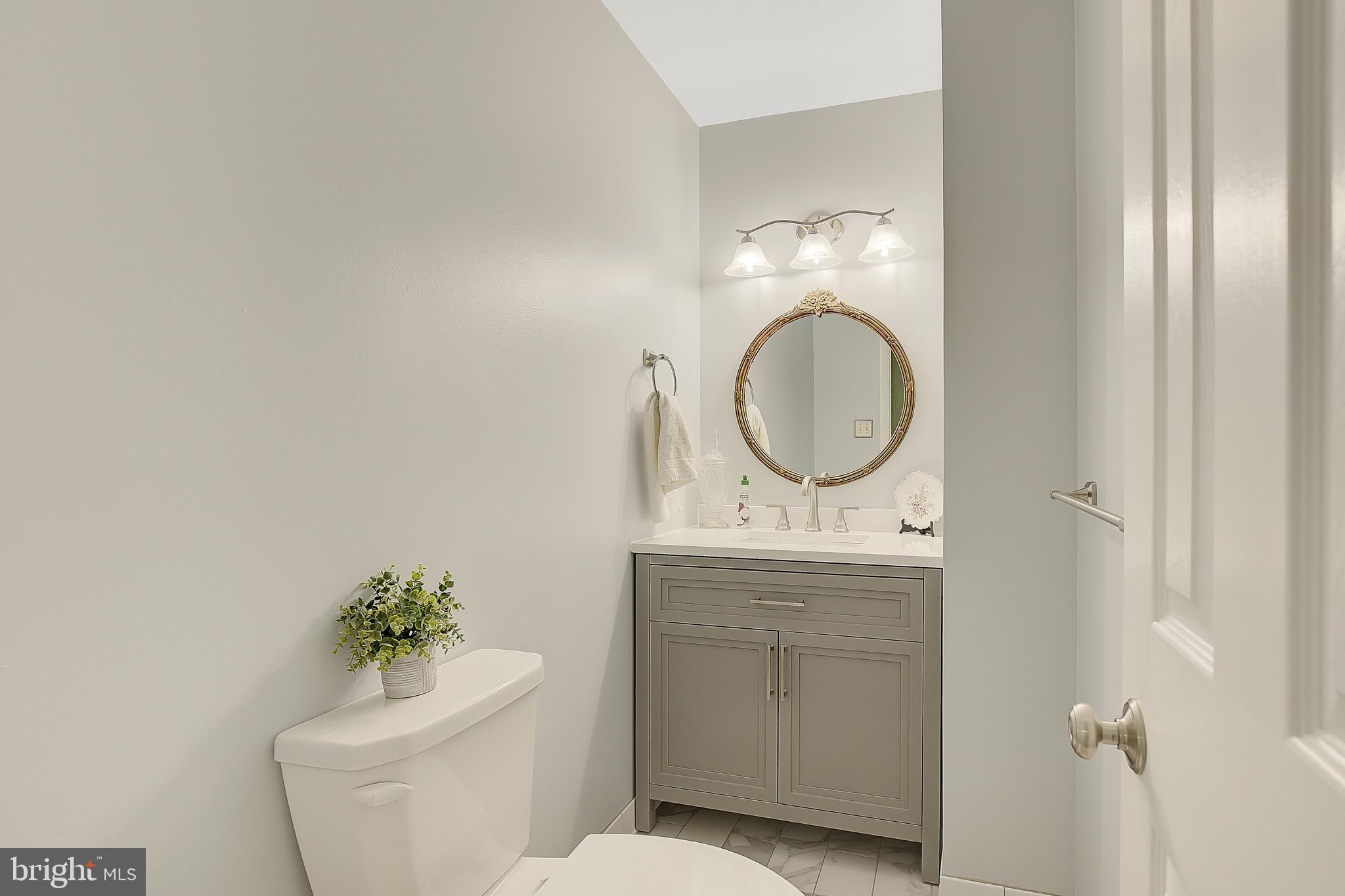 1750 Timber Court Huntingtown, MD 20639 - Photo 36 of 57 a bathroom with a toilet a sink and a mirror