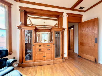 a view of front door with lounge chair
