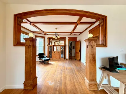 a view of livingroom with furniture and wooden floor