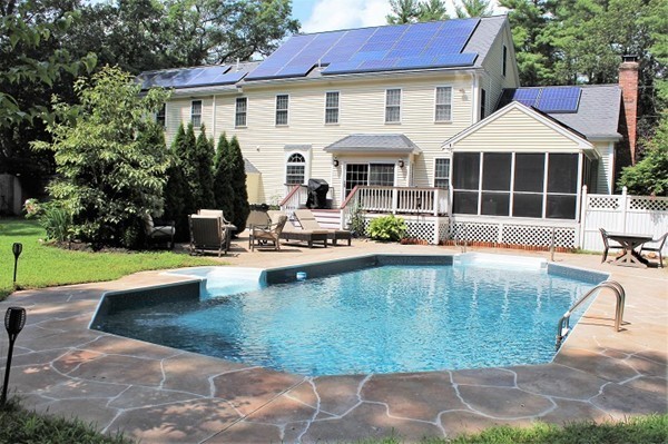 301 Union Street Hanover, MA 02339 - Photo 3 of 30 a view of a house with swimming pool and sitting area