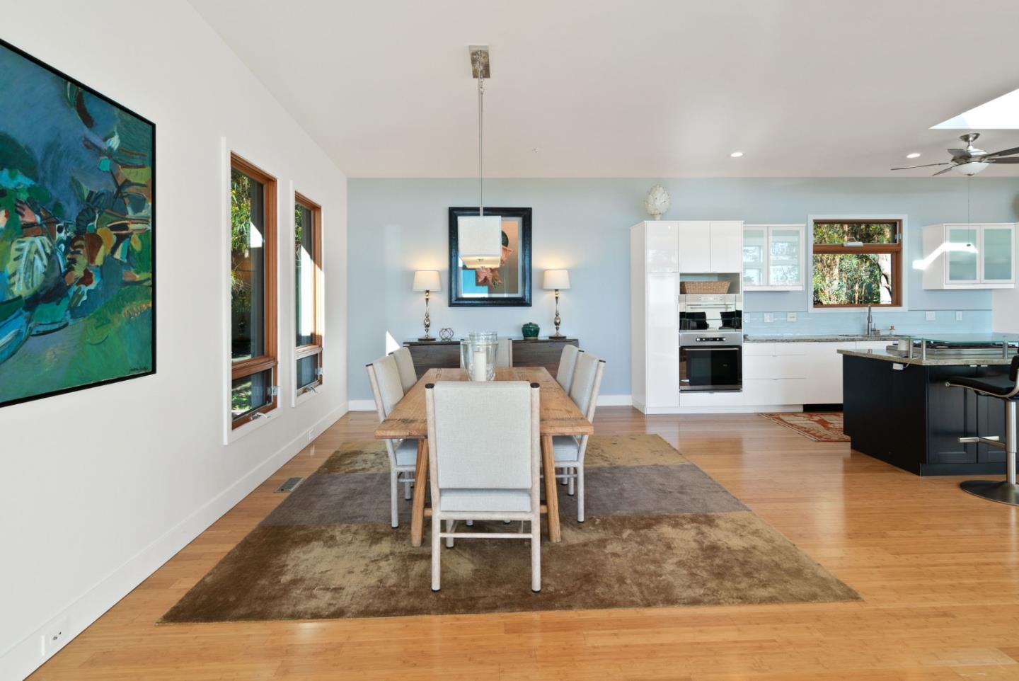 116 New Brighton Road Aptos, CA 95003 - Photo 37 of 50 a living room with granite countertop furniture a rug a kitchen and a window