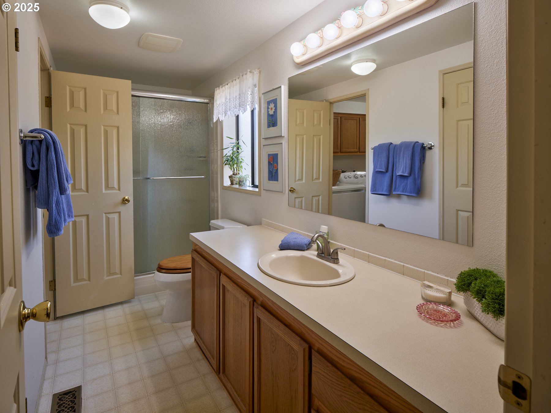 5389 Green Mountain Road Woodland, WA 98674 - Photo 30 of 47 a bathroom with a sink and a mirror