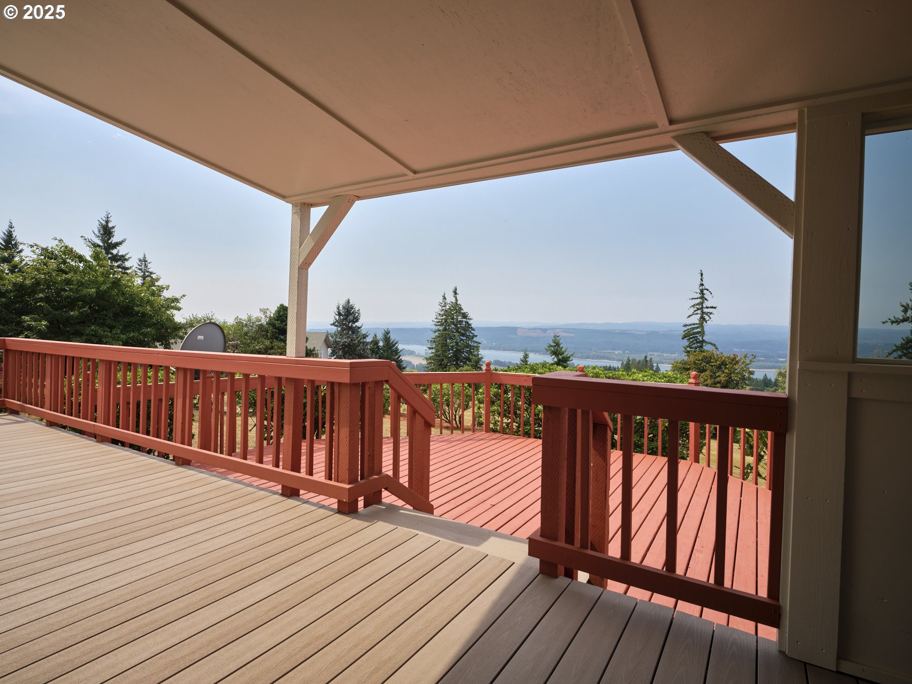 5389 Green Mountain Road Woodland, WA 98674 - Photo 32 of 47 a view of a balcony with wooden floor