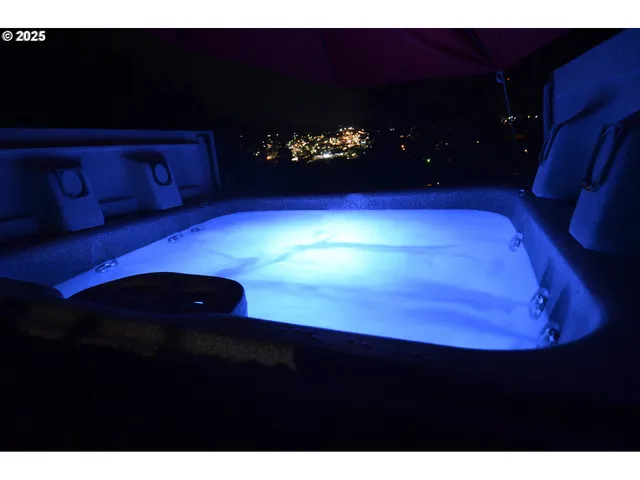 a view of an outdoor space and fire place