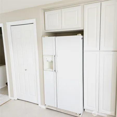 a close view of closet