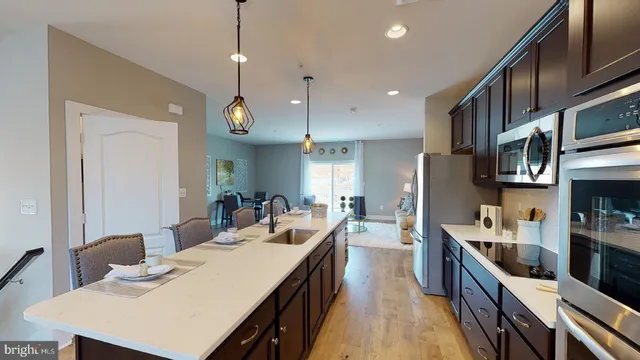 a view of a dining room and a livingroom