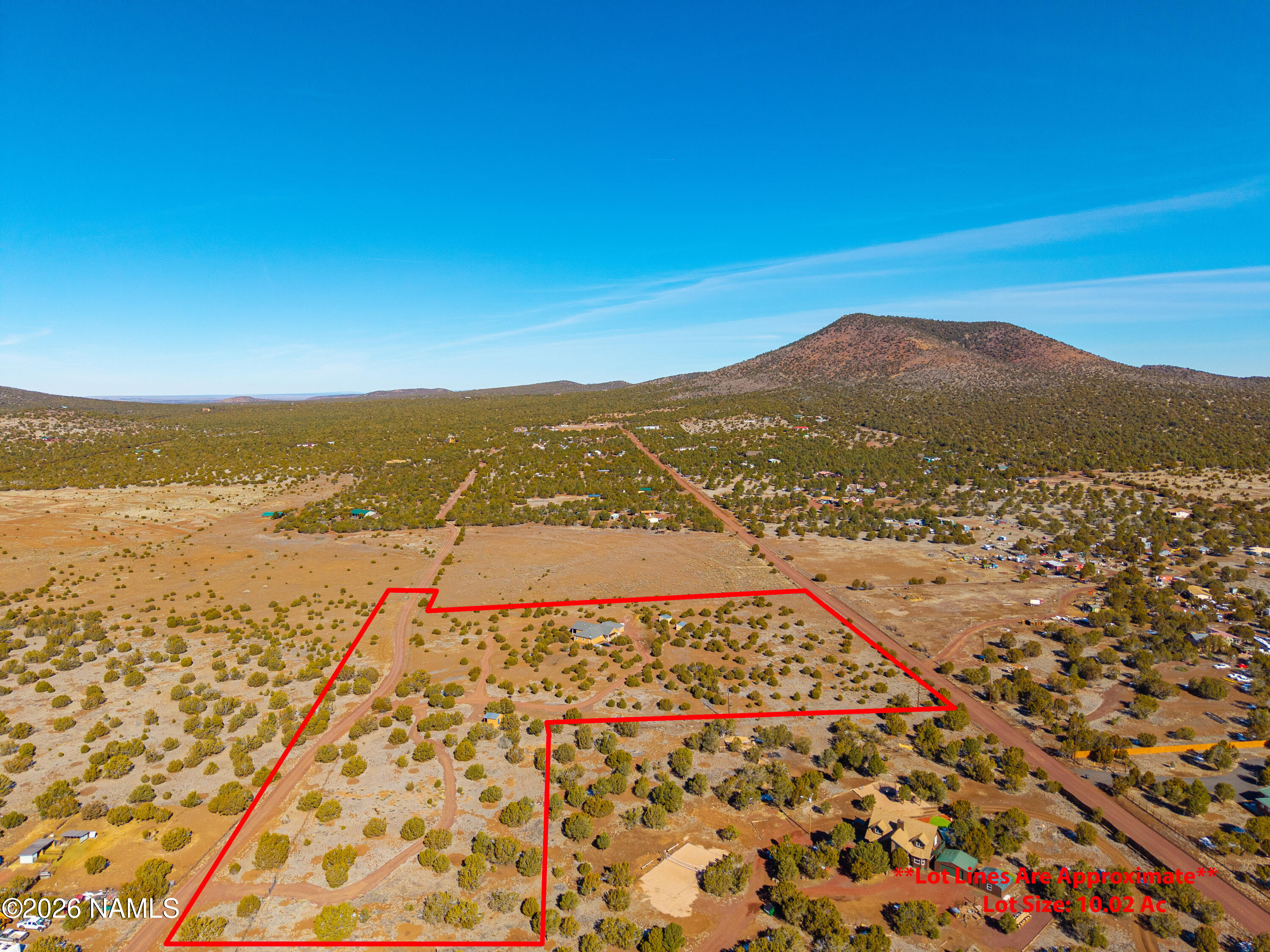 8187 Cassity Trail Williams, AZ 86046 - Photo 46 of 49 Drone View W/ Lot Lines