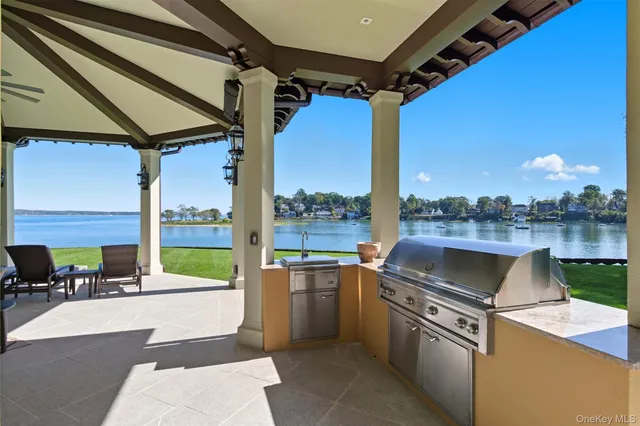 a outdoor space with furniture