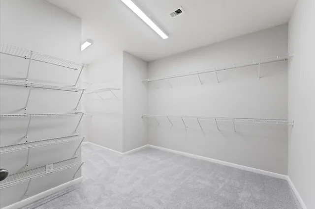 a view of a room with empty racks