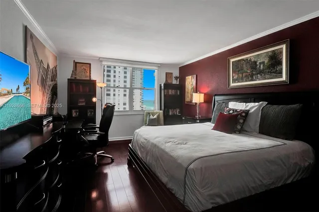 a view of a swimming pool and an outdoor space