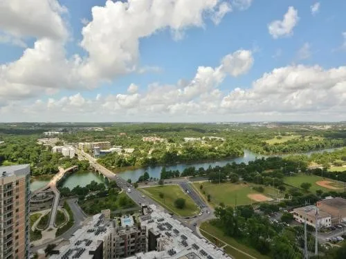 a view of city and ocean