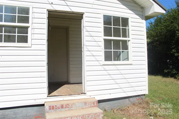 a view of a house with a door