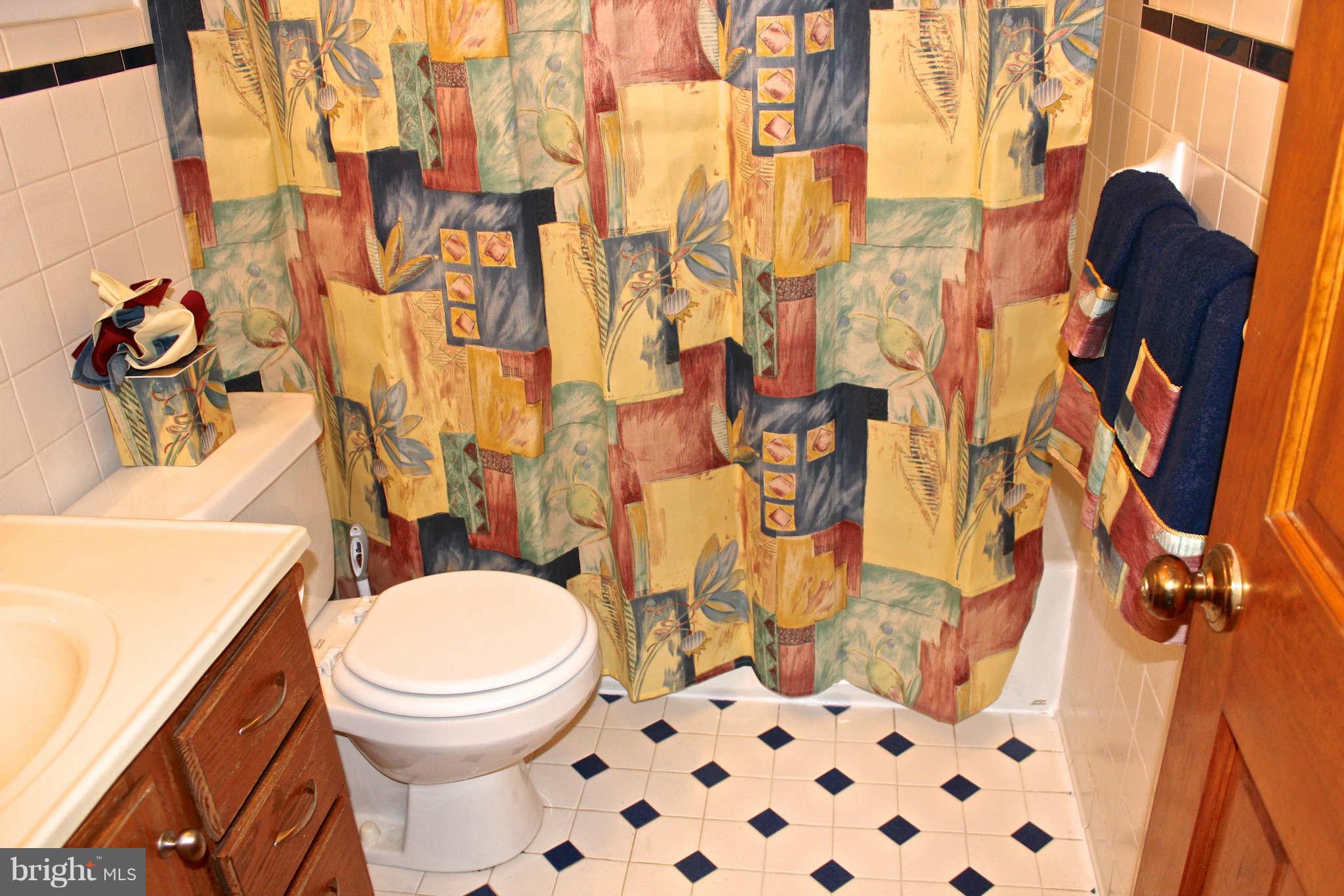 3697 Altondale Road Reisterstown, MD 21136 - Photo 16 of 21 a bathroom with a toilet and a shower curtain