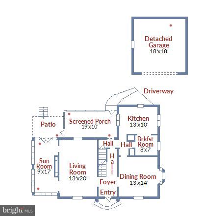 708 Stoneleigh Road Baltimore, MD 21212 - Photo 14 of 61 Fllor Plan of Main Level