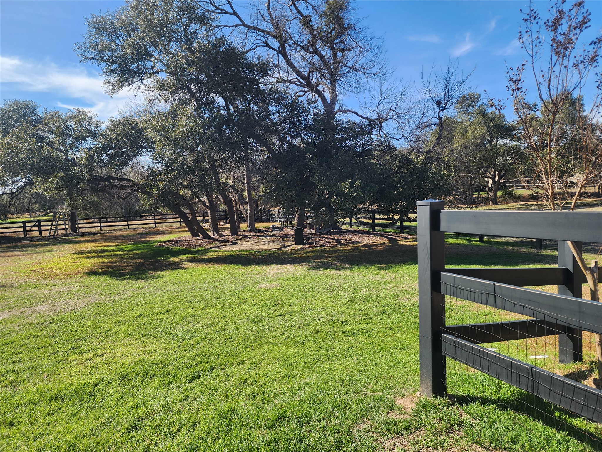 152 Silver Hawk Court Dripping Springs, TX 78620 - Photo 29 of 31 a view of swimming pool with lawn chairs and trees