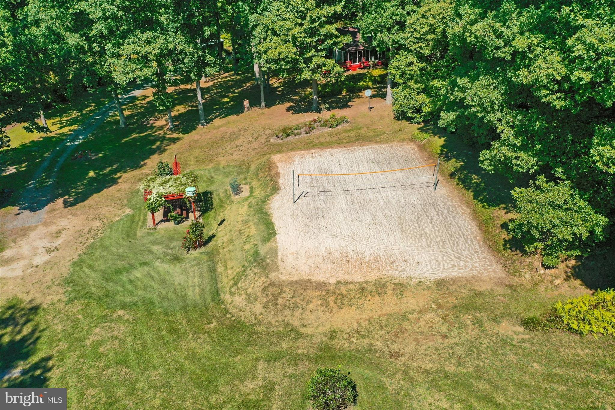 5164 Buttermilk Road Pylesville, MD 21132 - Photo 54 of 144 Aerial View of Gazebo/Parabola & Volleyball Court