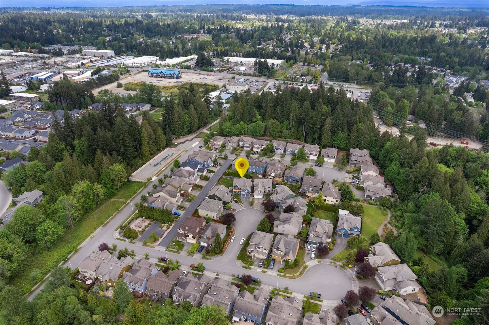 1227 187th Street Southeast Bothell, WA 98012 - Photo 35 of 38 an aerial view of residential houses with outdoor space
