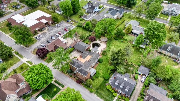 an aerial view of multiple house