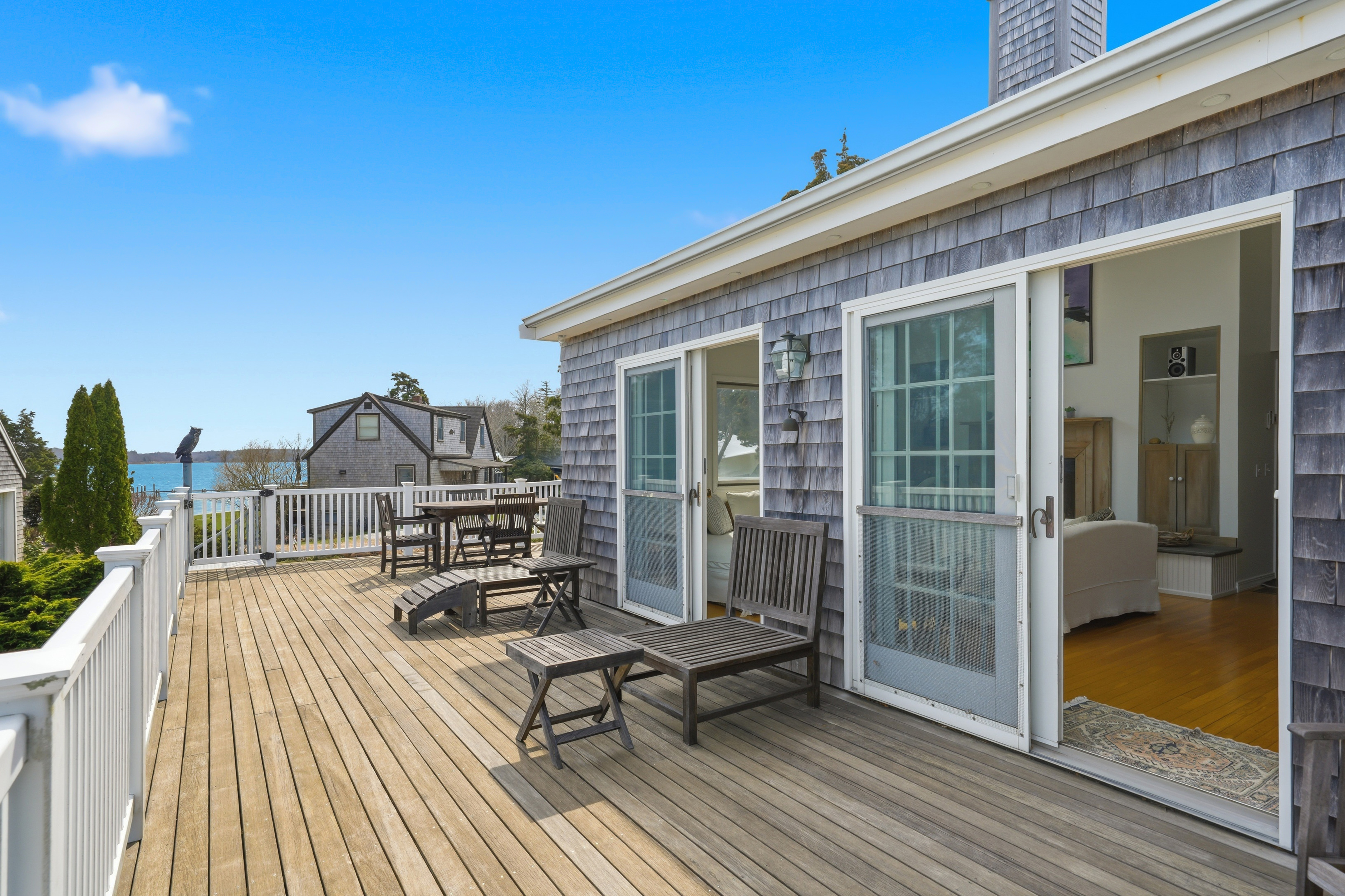 95 Hines Point Road Vineyard Haven, MA 02568 - Photo 17 of 36 a view of a terrace with seating space