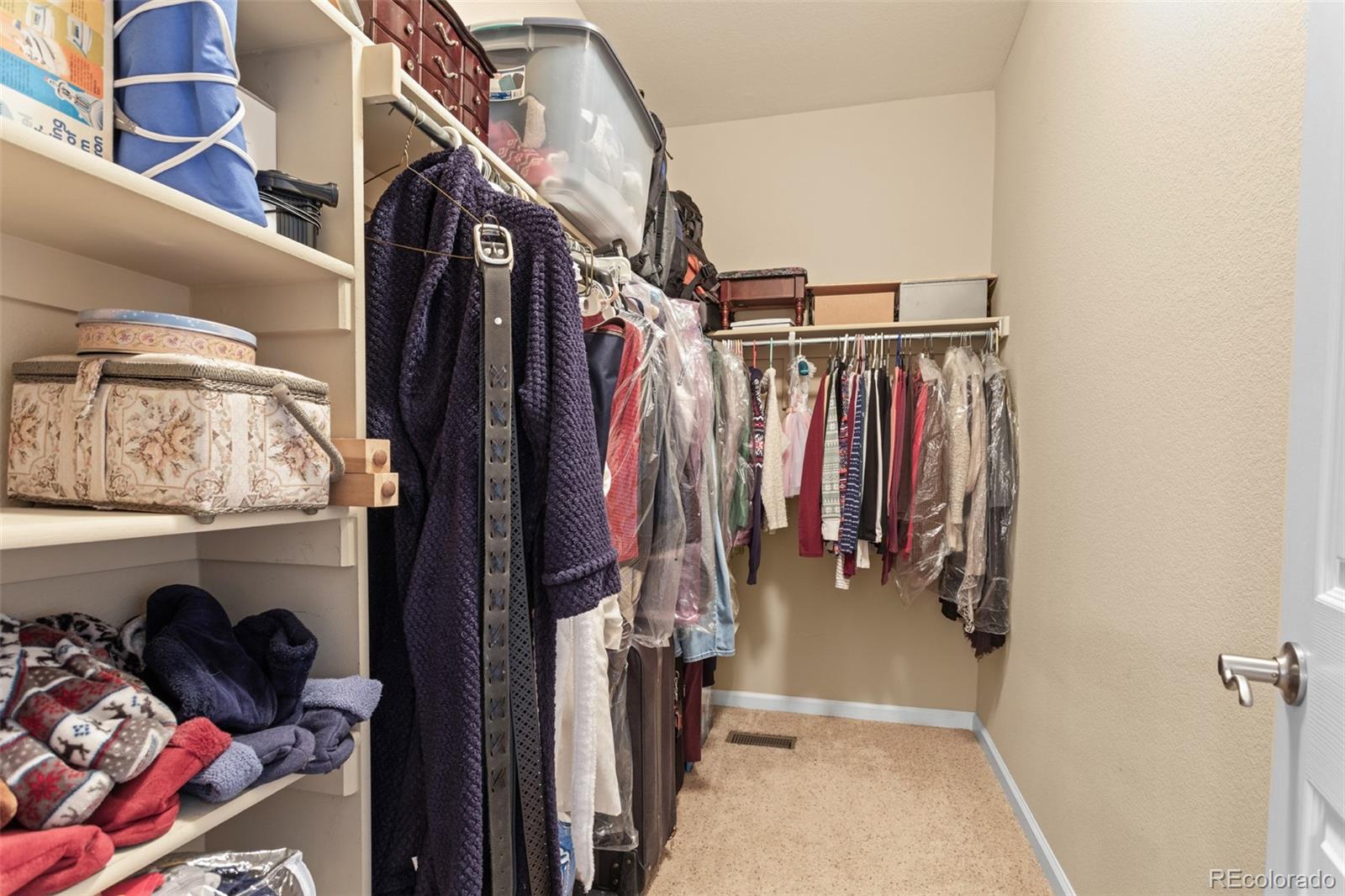 4207 Frederick Circle Longmont, CO 80503 - Photo 18 of 35 a view of walk in closet with clothes and shoes