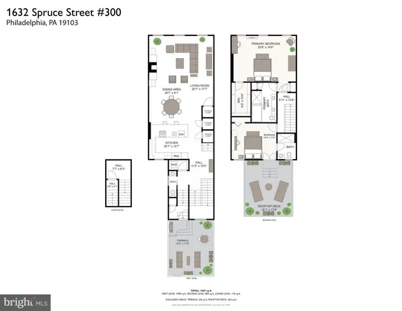 $895,000 | 1632 Spruce Street, Unit 300, Philadelphia, PA 19103