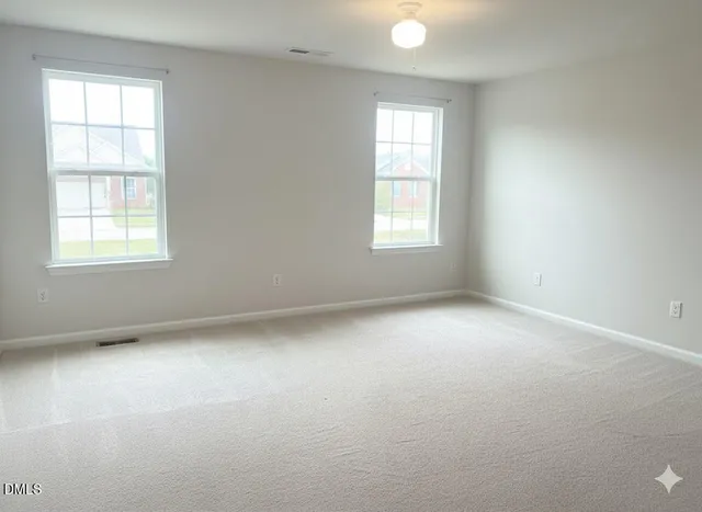 an empty room with a window