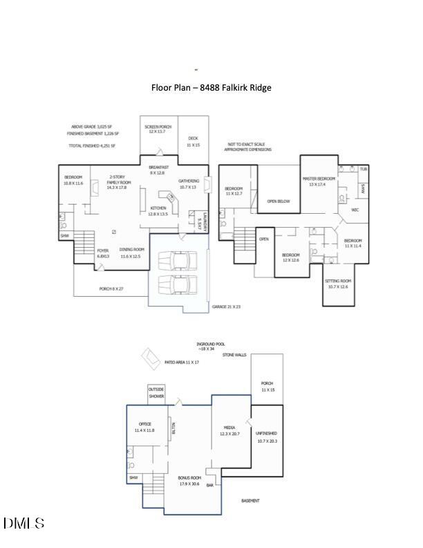 8488 Falkirk Ridge Court Wake Forest, NC 27587 - Photo 68 of 68 a picture of a floor plan