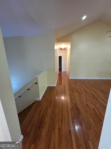 a view of a livingroom with a window