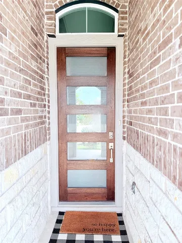 a view of front door of house