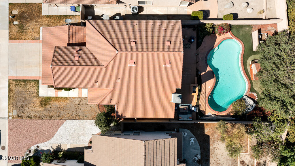 2676 Santa Ynez Avenue Simi Valley, CA 93063 - Photo 41 of 46 an aerial view of a house with a swimming pool