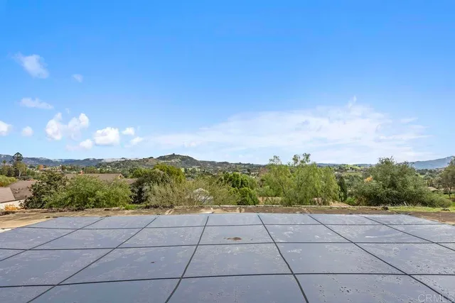 a view of an outdoor space and mountain view