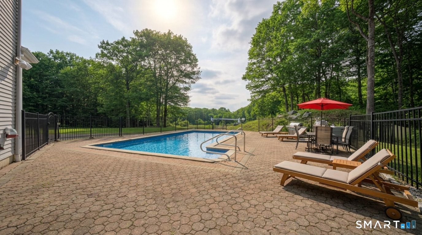 1729 Litchfield Road Watertown, CT 06795 - Photo 3 of 39 a view of a backyard with swimming pool and sitting area