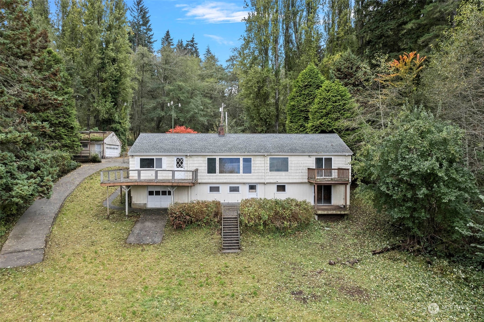 4865 Saratoga Road Langley, WA 98260 - Photo 39 of 40 aerial view of a house with a yard