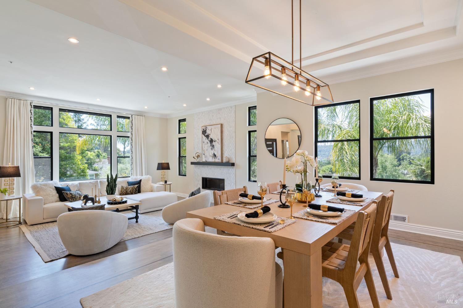 21 Newhall Drive San Rafael, CA 94901 - Photo 11 of 69 a view of a dining room with furniture window and outside view