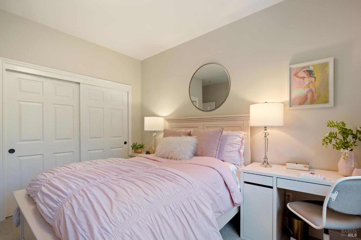 21 Newhall Drive San Rafael, CA 94901 - Photo 37 of 69 a bedroom with a bed and a potted plant