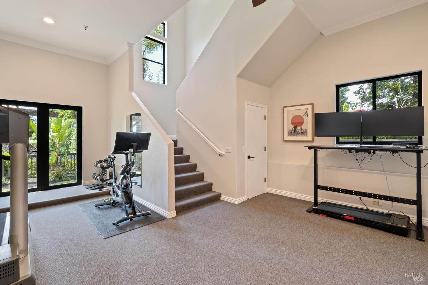 21 Newhall Drive San Rafael, CA 94901 - Photo 42 of 69 a view of a room with gym equipment and windows