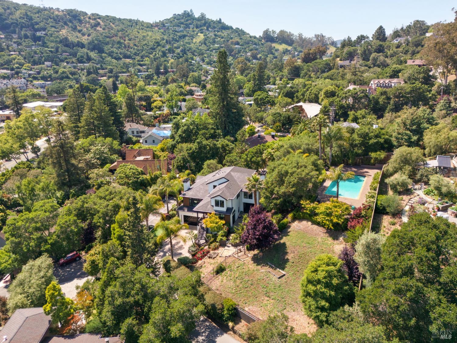 21 Newhall Drive San Rafael, CA 94901 - Photo 57 of 69 an aerial view of residential house with outdoor space and trees all around