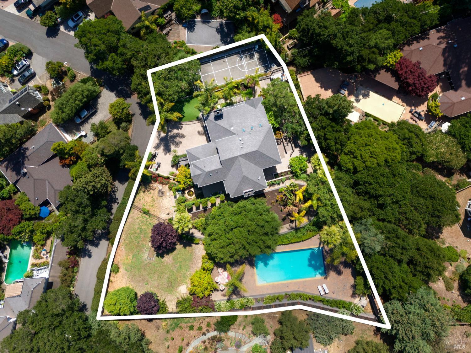 21 Newhall Drive San Rafael, CA 94901 - Photo 69 of 69 an aerial view of house with a swimming pool