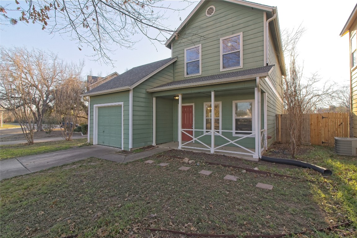 1102 East 3rd Street Georgetown, TX 78626 - Photo 3 of 36 Traditional home with driveway, covered porch, and a garage