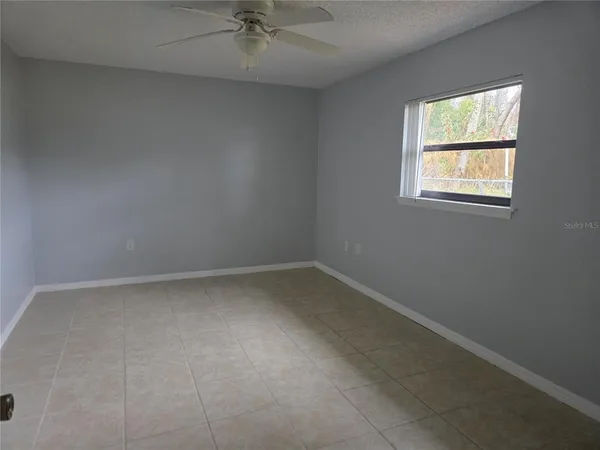 an empty room with a window